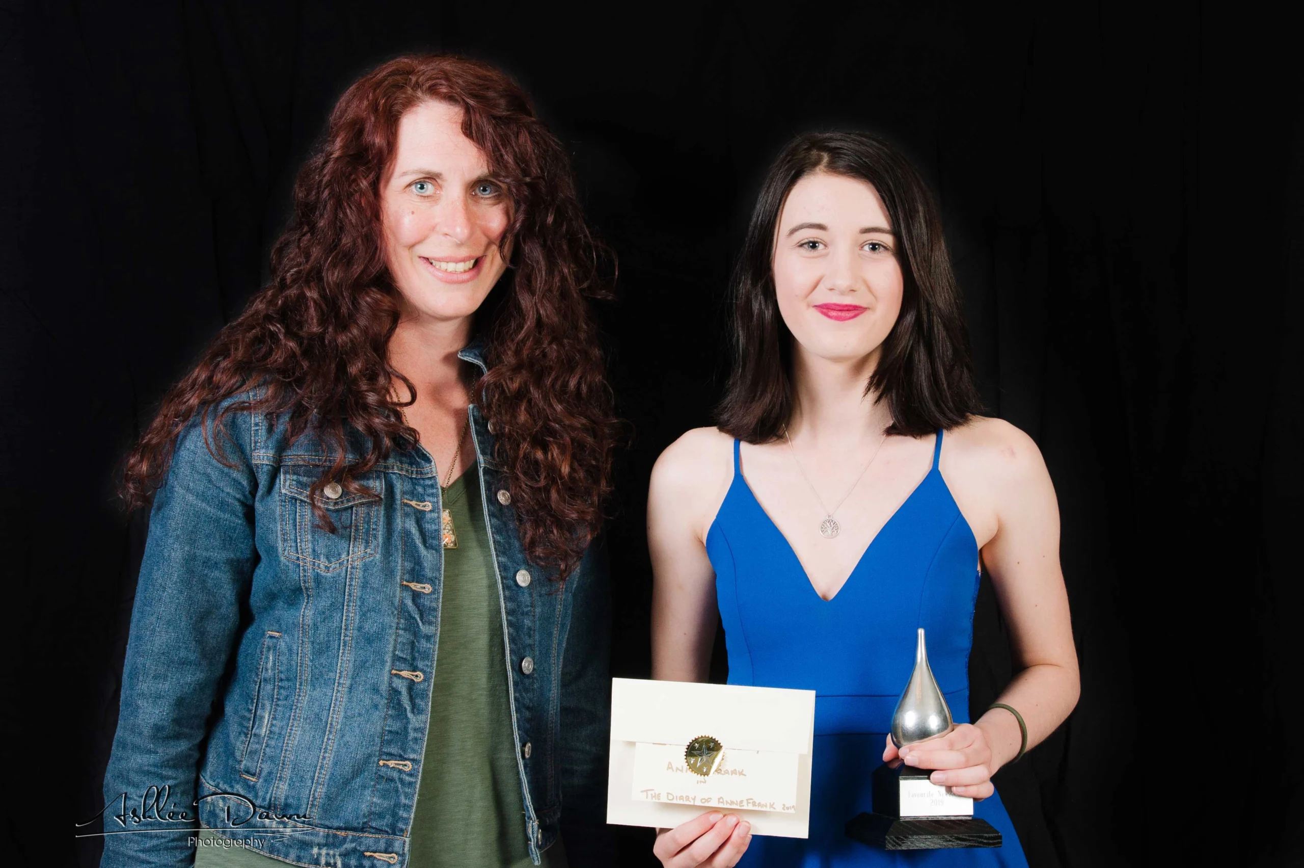 Lily with her Buddy Award and presenter