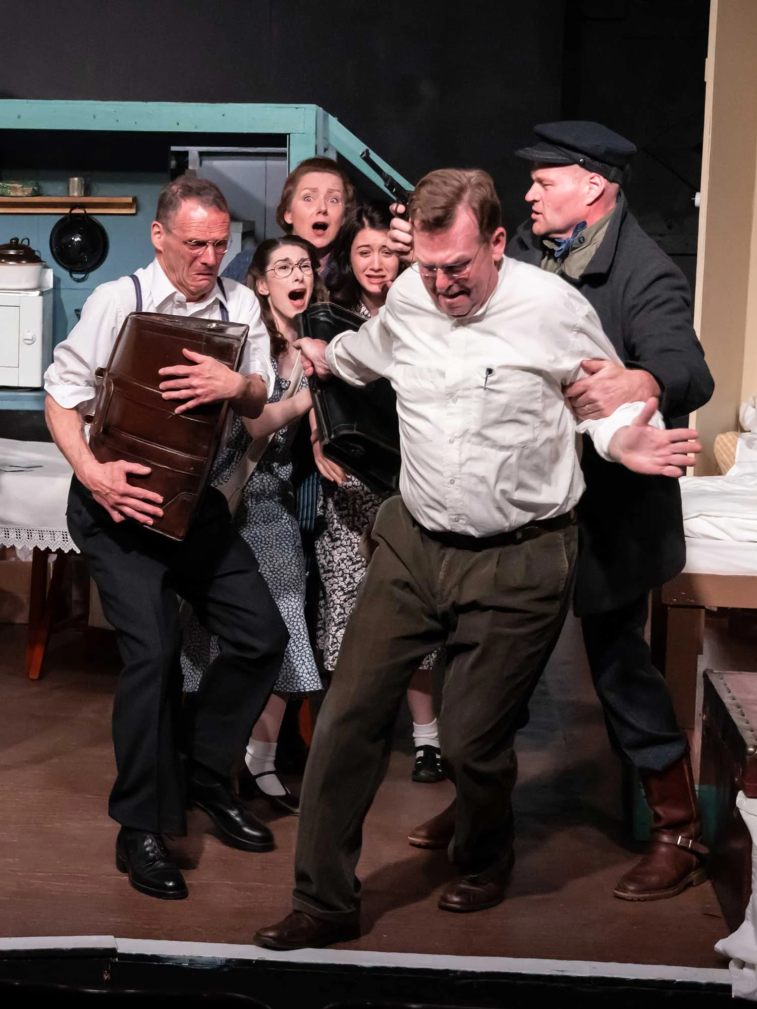 Michael, Dave and Walter plus cast