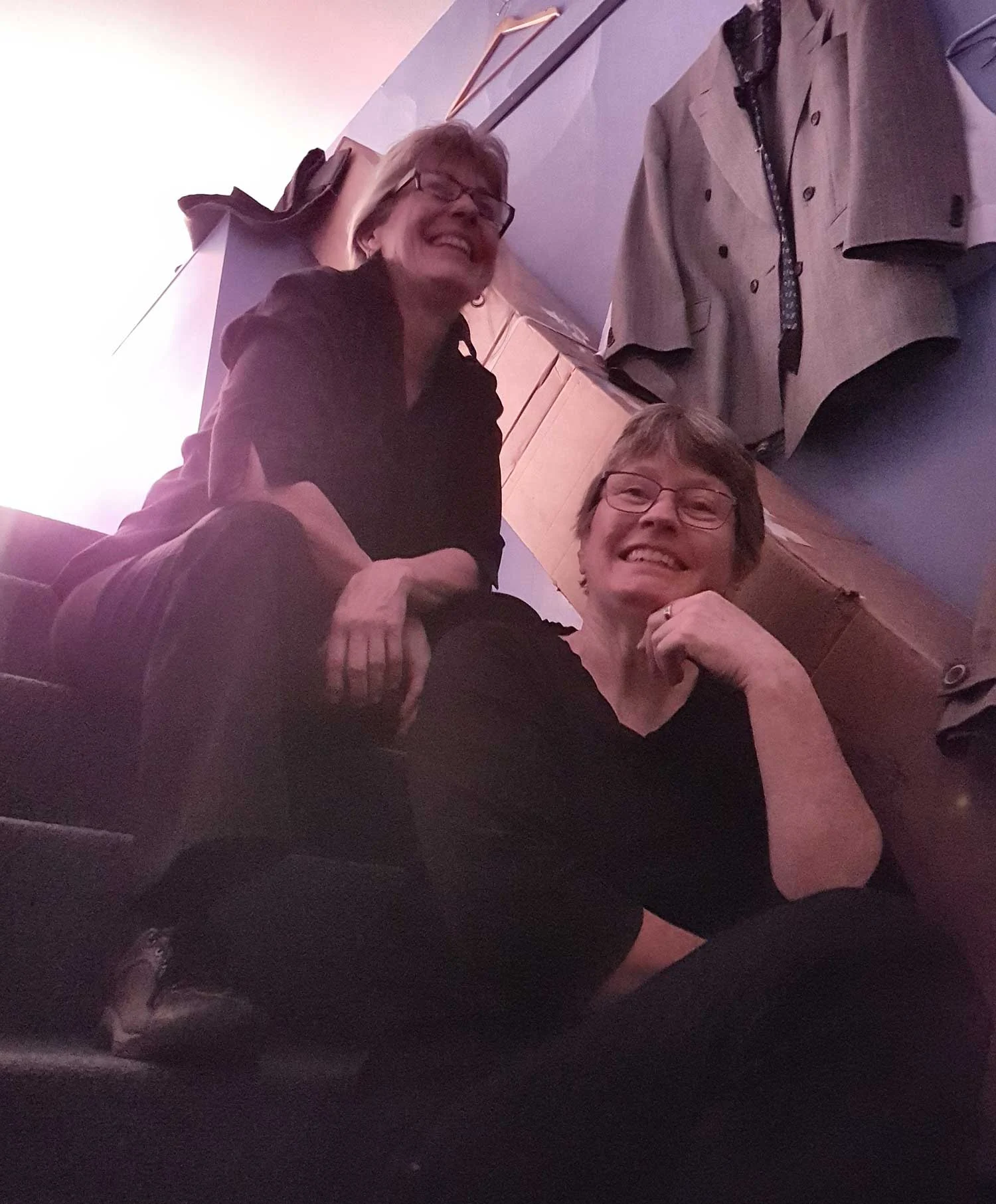 Back stage with Lorraine & Sandy