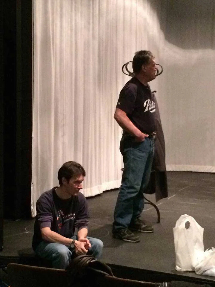 Jerrod and Bob at rehearsal