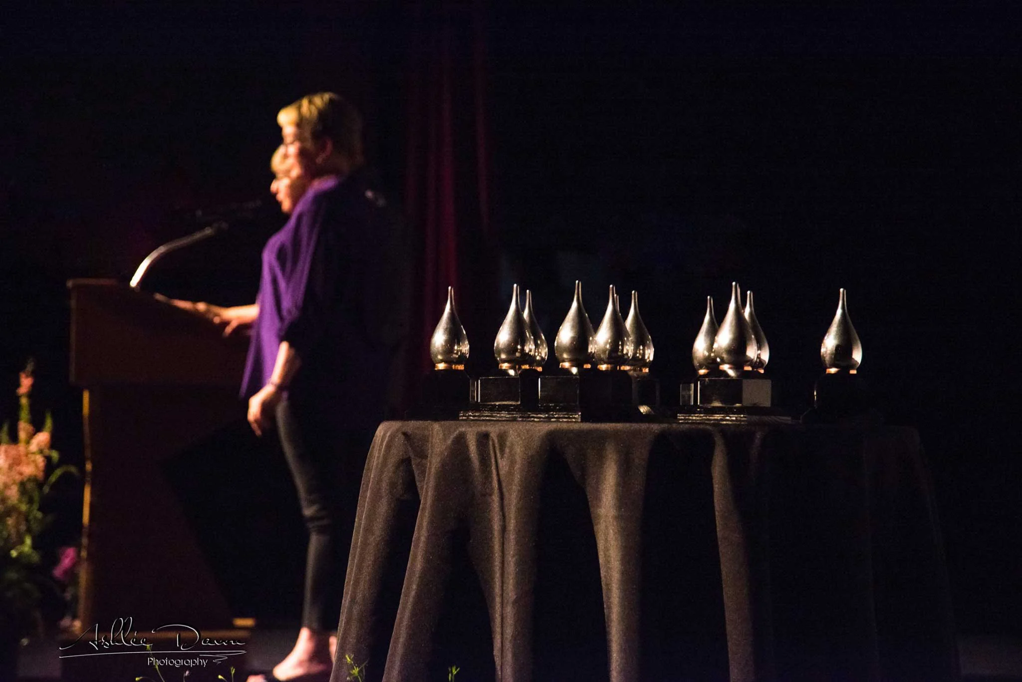 The Abbotts with the Buddies awards, named after their father