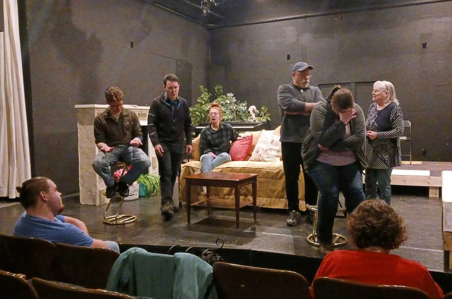 most of the cast, director & stage manager