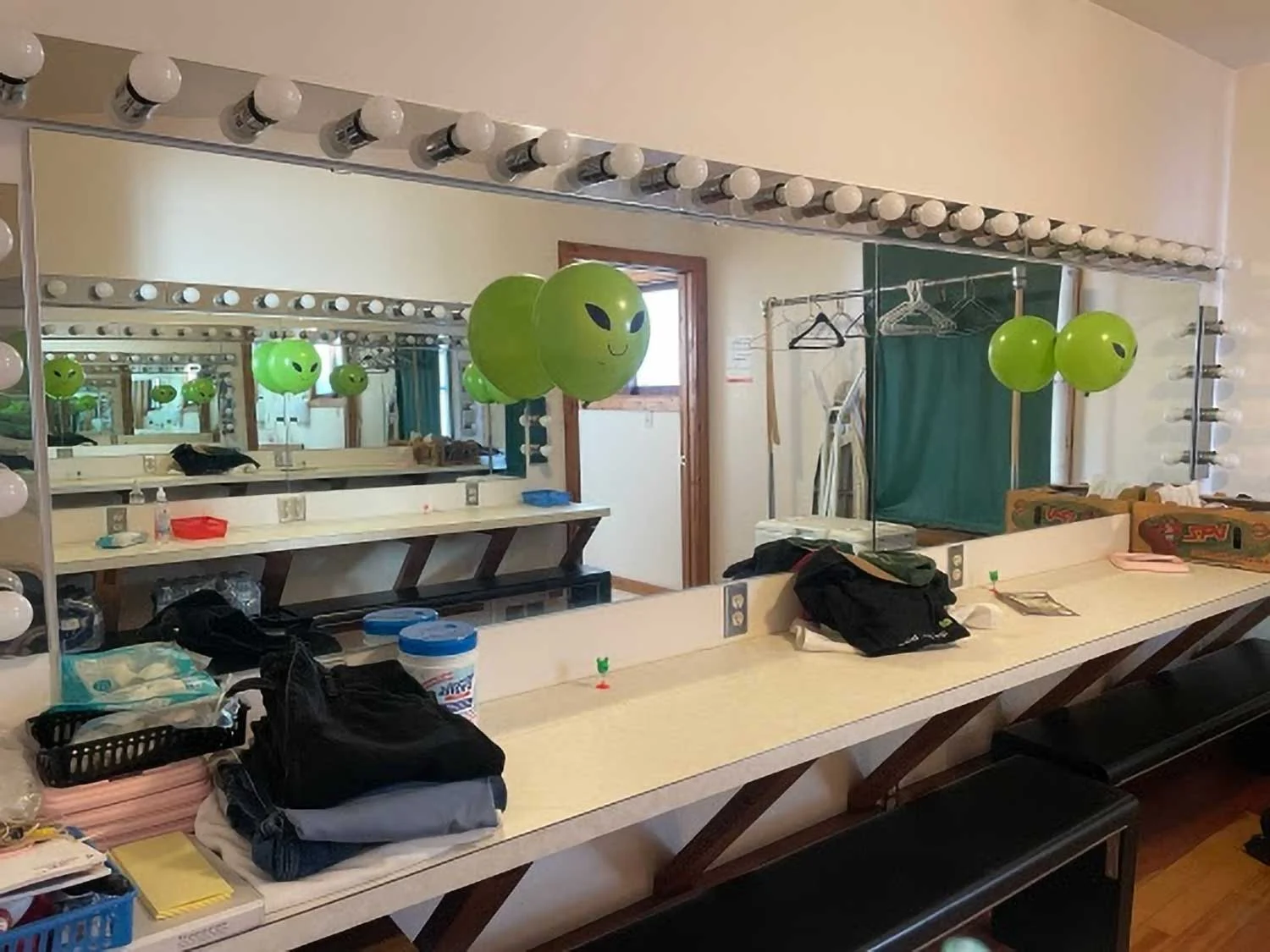 Dressing room opening night